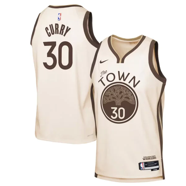 Unisex Golden State Warriors Stephen Curry #30 Nike Tan 2025/26 Swingman Jersey – City Edition
