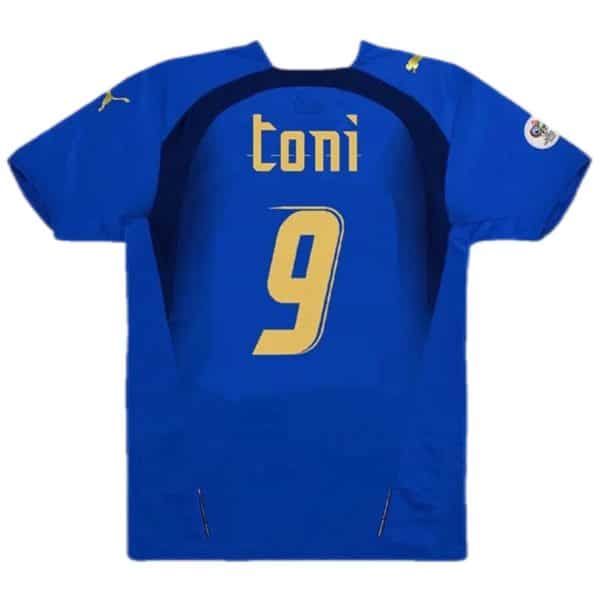 TONI #9 Retro Italy Home Jersey World Cup 2006