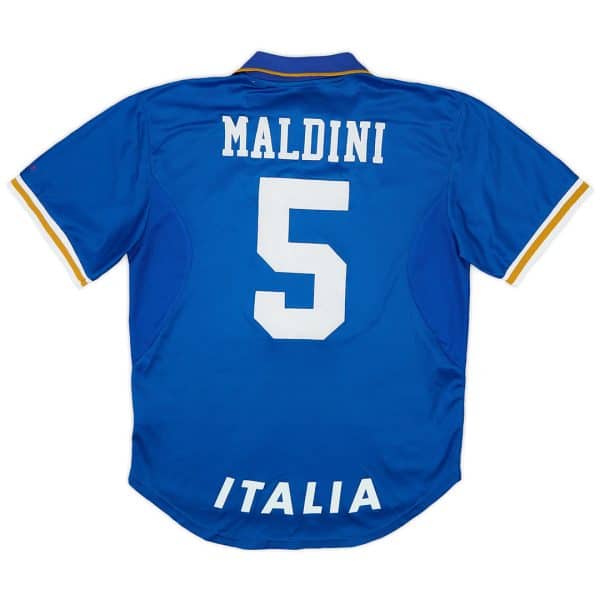 Maldini #5 Retro Italy Home Jersey Euro Cup 1996