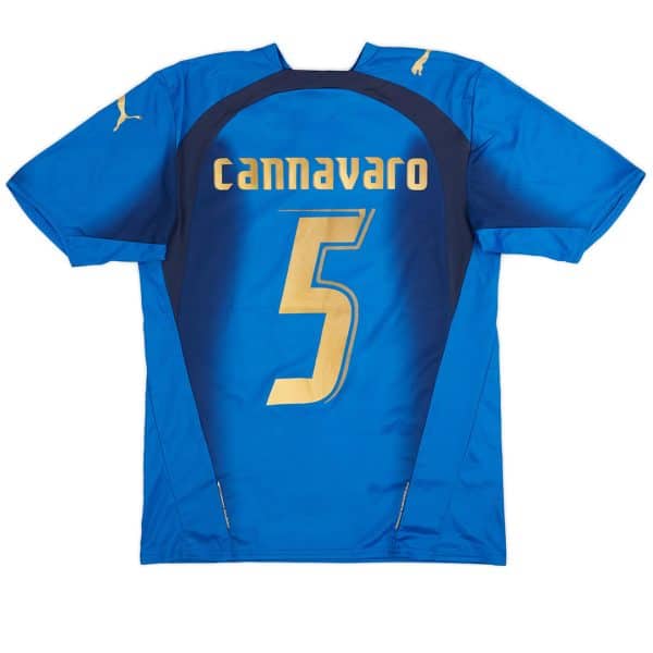 CANNAVARO #5 Retro Italy Home Jersey World Cup 2006