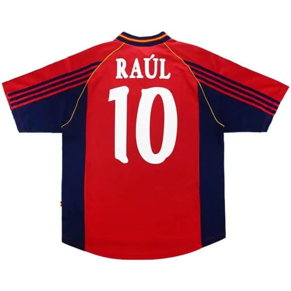 RAÚL #10 Retro Spain Home Jersey World Cup 1998