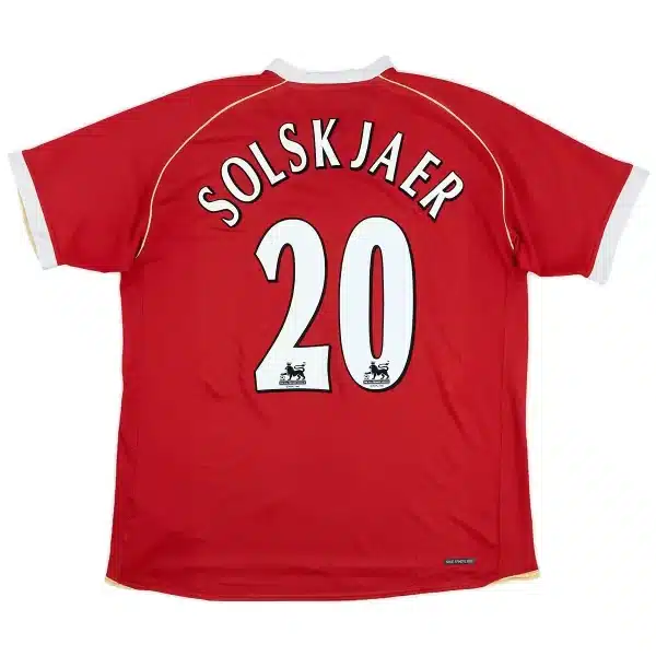 Solskjaer #20 Retro Manchester United Home Jersey 2006/07