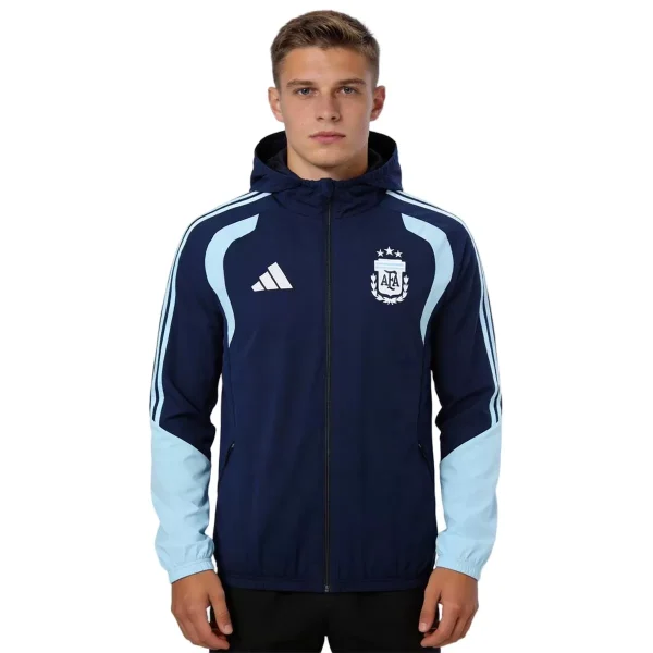 Argentina Windbreaker Hoodie Jacket Navy 2026