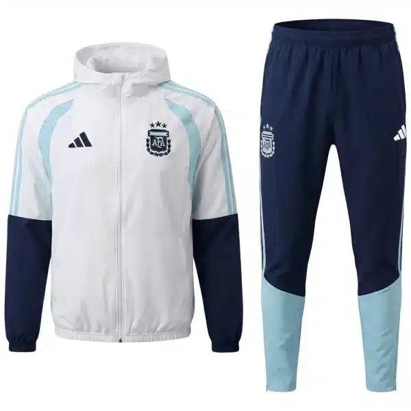 Argentina Windbreaker Hoodie Kit(Top+Pants) White 2026