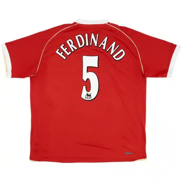 Ferdinand #5 Retro Manchester United Home Jersey 2006/07