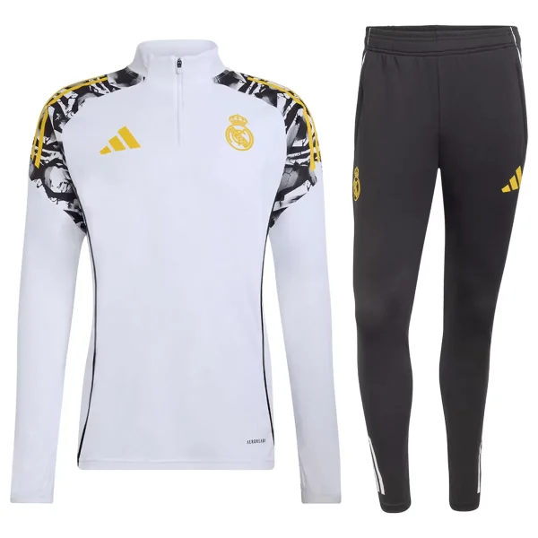 Kids Real Madrid x Marvel Zipper Sweatshirt Kit(Top+Pants) White 205/26