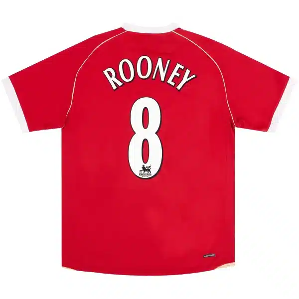 Rooney #8 Retro Manchester United Home Jersey 2006/07