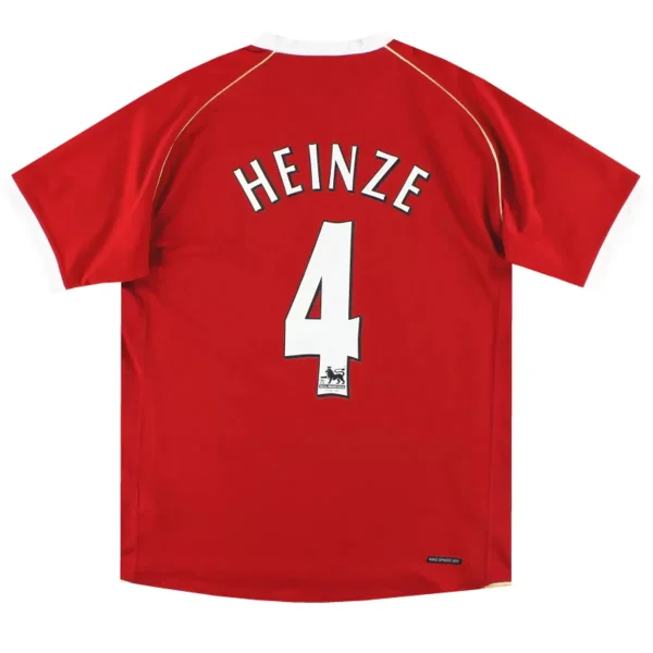 Heinze #4 Retro Manchester United Home Jersey 2006/07