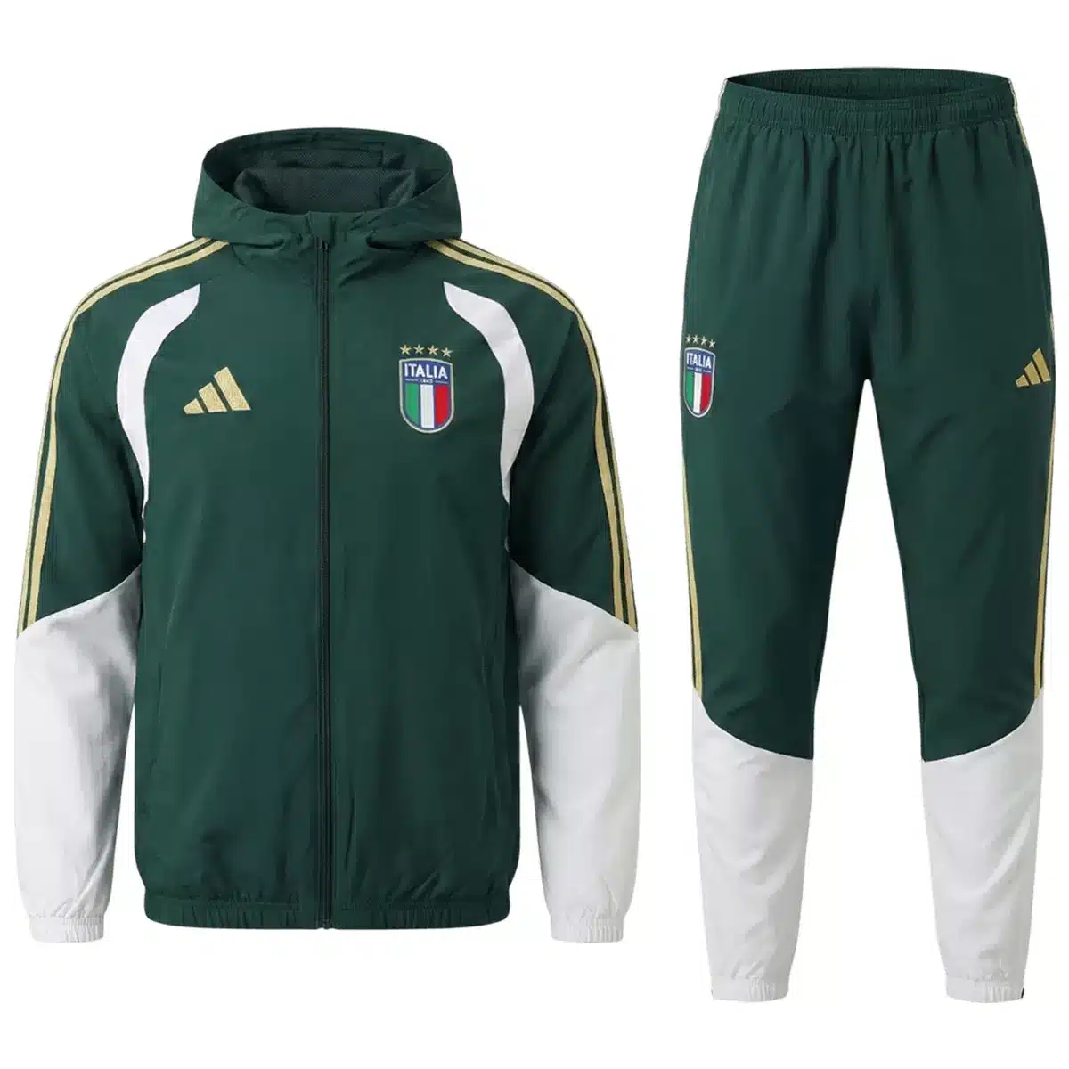 Italy Windbreaker Hoodie Kit(Top+Pants) Green 2026