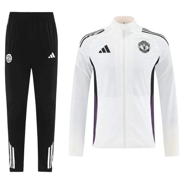 Manchester United Windbreaker Kit(Jacket+Pants) White 2025/26
