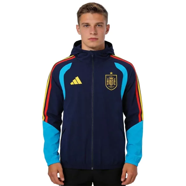 Spain Windbreaker Hoodie Jacket Navy 2026