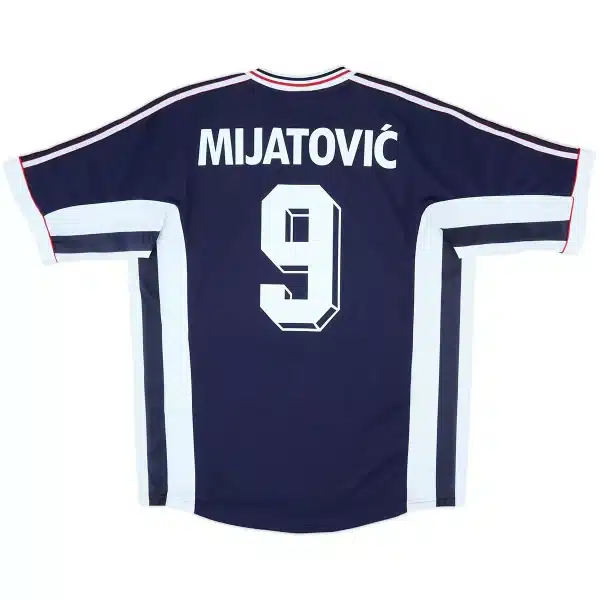 Mijatović #9 Retro Yugoslavia Home Jersey World Cup 1998