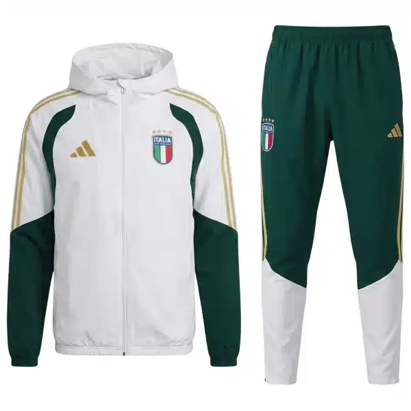 Italy Windbreaker Hoodie Kit(Top+Pants) White 2026
