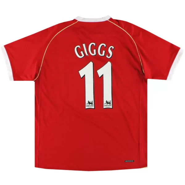 Giggs #11 Retro Manchester United Home Jersey 2006/07