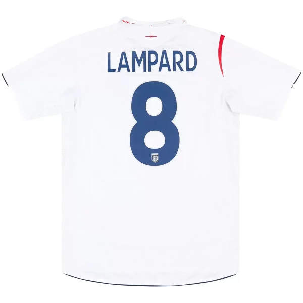 Lampard #8 Retro England Home Jersey World Cup 2006