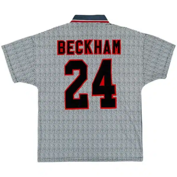 Beckham #24 Retro Manchester United Away Jersey 1995/96