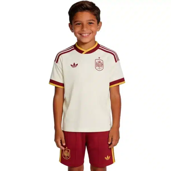Kids Spain Away Jersey Kit World Cup 2026