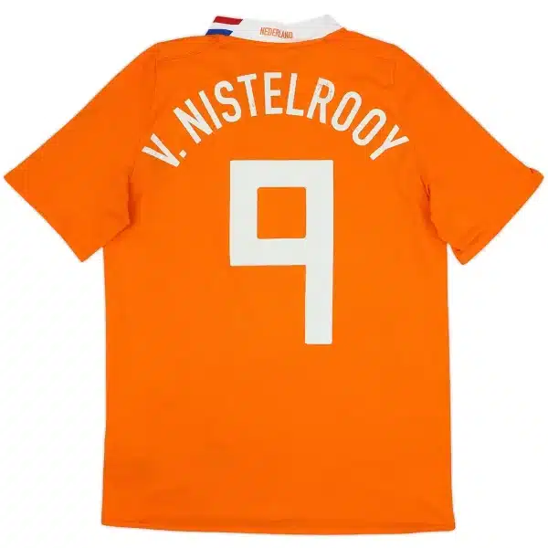 V. NISTELROOY #9 Retro Netherlands Home Jersey Euro 2008
