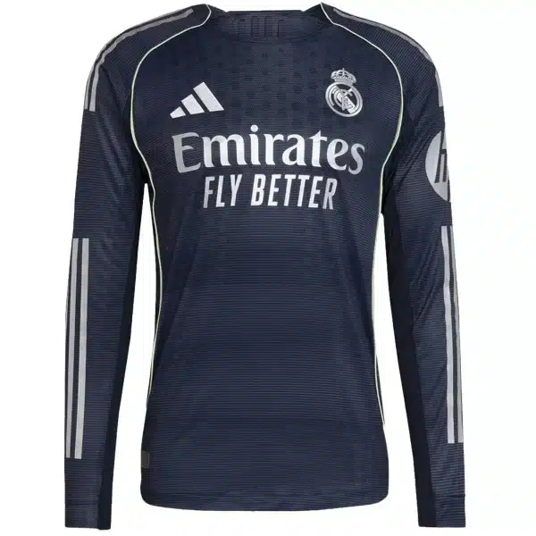 Real Madrid Away Long Sleeve Match Jersey Player Version 2025/26